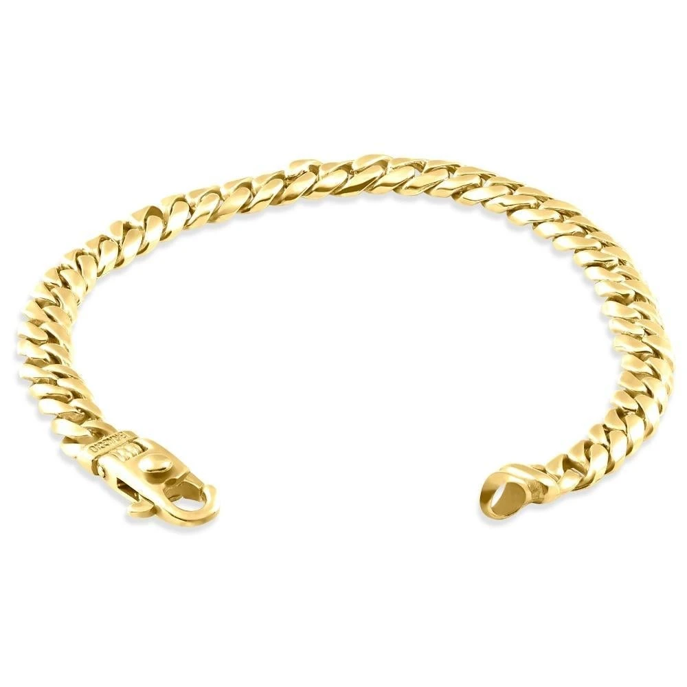 Unknown Mens Solid 14k Yellow Gold 46 Grams Cuban Link Heavy Masculine Bracelet 4 Unknown Mens Solid 14k Yellow Gold 46 Grams Cuban Link Heavy Masculine Bracelet – Image 2