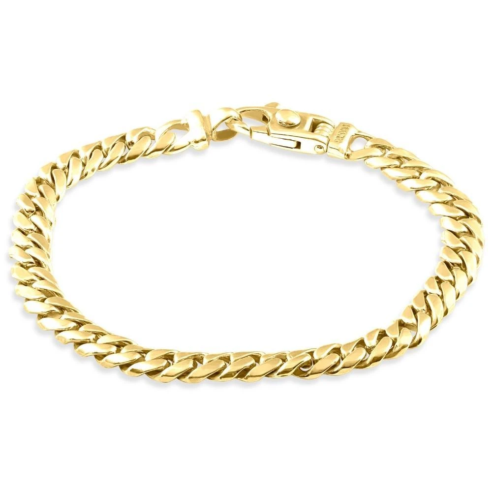 Unknown Mens Solid 14k Yellow Gold 46 Grams Cuban Link Heavy Masculine Bracelet 6 Unknown Mens Solid 14k Yellow Gold 46 Grams Cuban Link Heavy Masculine Bracelet – Image 4