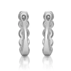 0.61cttw Round Cut Diamond Huggie Hoop Earrings 14k White Gold -Mode Bijouterie Magasin 64500ceb9a6e6b417e540fdd master