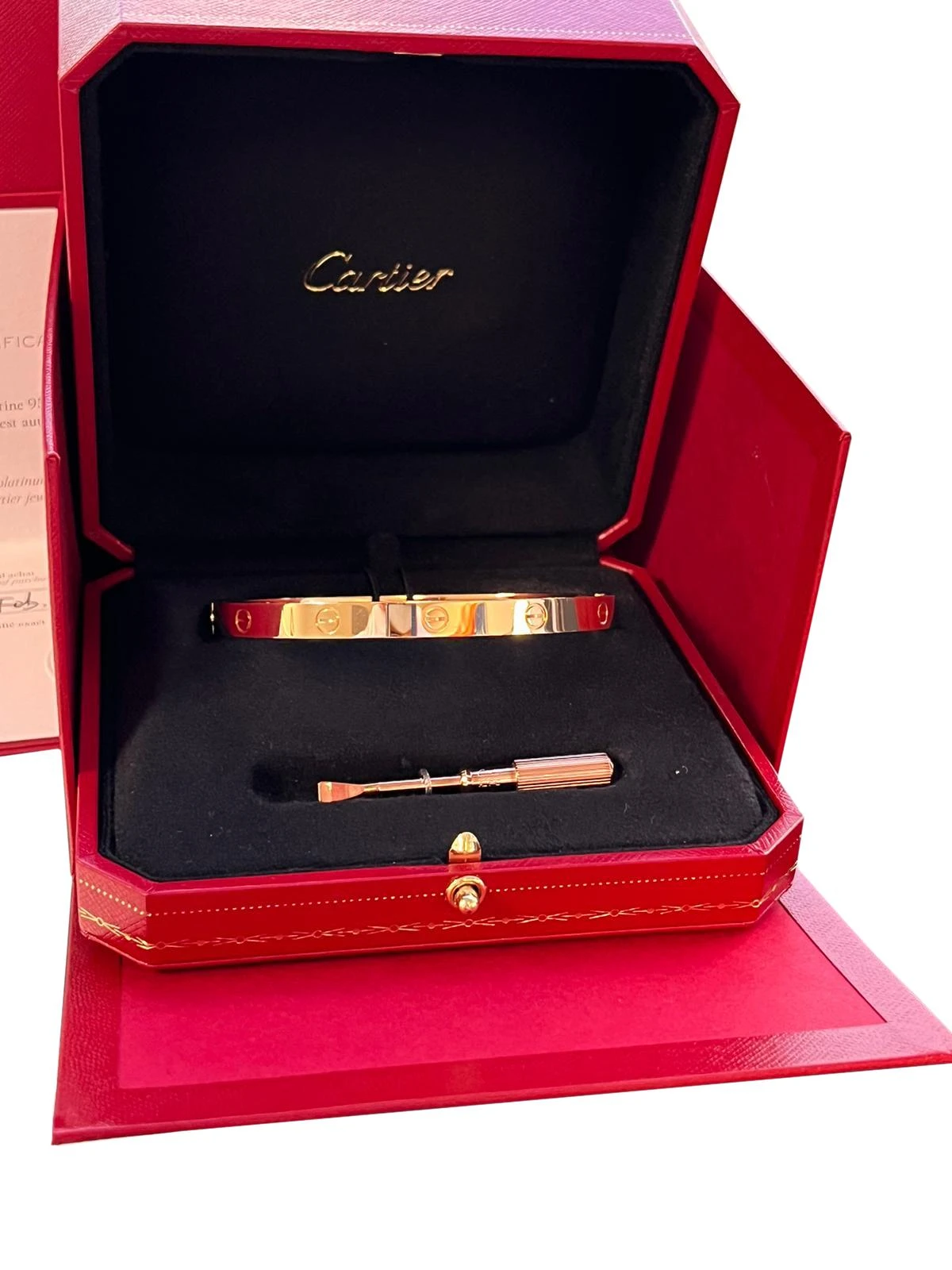 Cartier Love Bracelet 18k Rose Gold With Screwdriver 10 Cartier Love Bracelet 18k Rose Gold With Screwdriver – Image 8