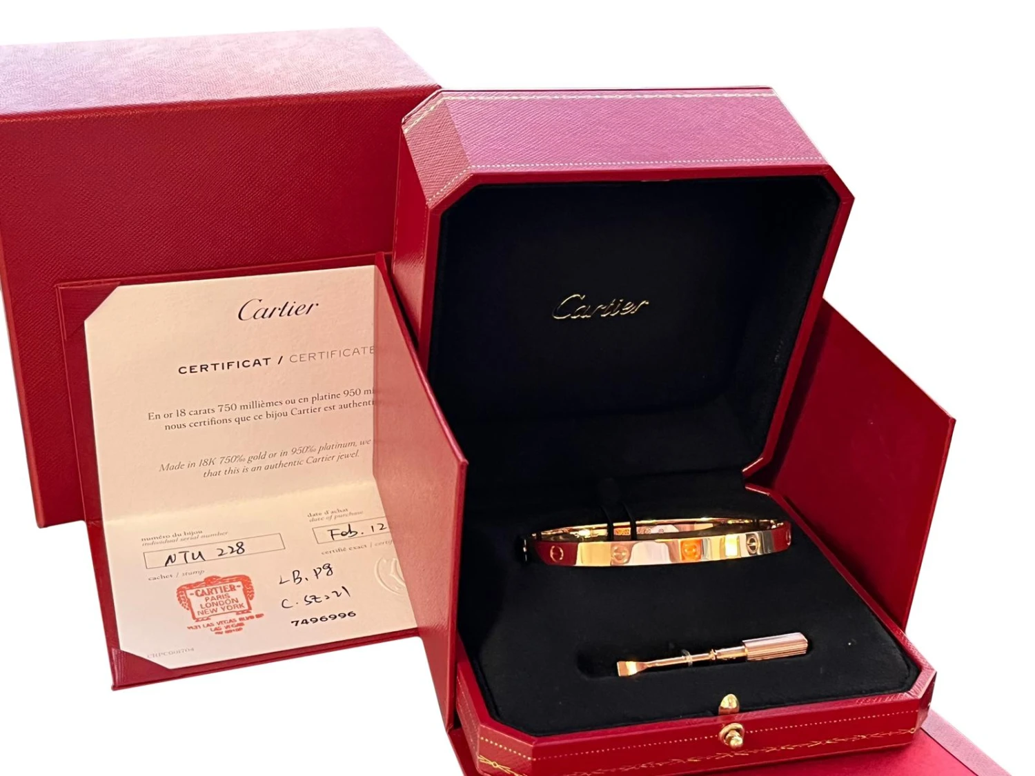 Cartier Love Bracelet 18k Rose Gold With Screwdriver 13 Cartier Love Bracelet 18k Rose Gold With Screwdriver – Image 11