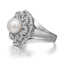 0.56ctw Diamond Pearl Pink Sapphire Ladies Cocktail Ring 14k White Gold 10 0.56ctw Diamond Pearl Pink Sapphire Ladies Cocktail Ring 14k White Gold -Mode Bijouterie Magasin 648370e3d26f03e19bebb338 master