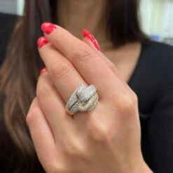 2.12Carat Two Tone Pave Set Round Diamond Ladies Cocktail Ring 14K Gold 11 2.12Carat Two Tone Pave Set Round Diamond Ladies Cocktail Ring 14K Gold -Mode Bijouterie Magasin 648398620d026c9d998d9501 master