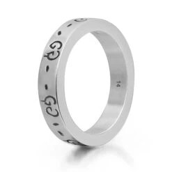 Gucci Ghost Band Ring 925 Sterling Silver US 6.75 -Mode Bijouterie Magasin 648b1c418d2920ec0aa78251 master