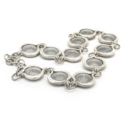 Unknown Courhan Sterling Silver And Gold Capped Station Necklace -Mode Bijouterie Magasin 650 553 3 master