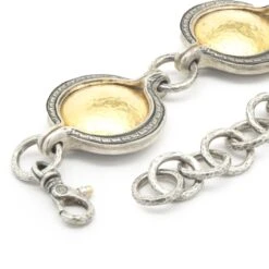 Unknown Courhan Sterling Silver And Gold Capped Station Necklace -Mode Bijouterie Magasin 650 553 4 master