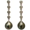 Unknown Earrings Tahitian Cultured Pearl Diamond White Gold 18 Karat