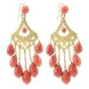 Unknown Coral 18 Karat Gold Chandelier Earrings -Mode Bijouterie Magasin 6959091 master