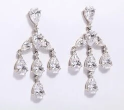Diamante Silver Antique Style Chandelier Earrings -Mode Bijouterie Magasin 6R1A6931 master