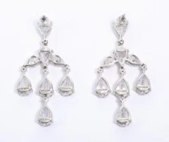 Diamante Silver Antique Style Chandelier Earrings -Mode Bijouterie Magasin 6R1A6935 master