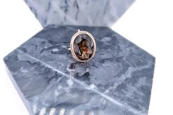 Unknown Oval Smoky Topaz 3D Rose Gold Pavilion Pendant Necklace -Mode Bijouterie Magasin 6 master 14