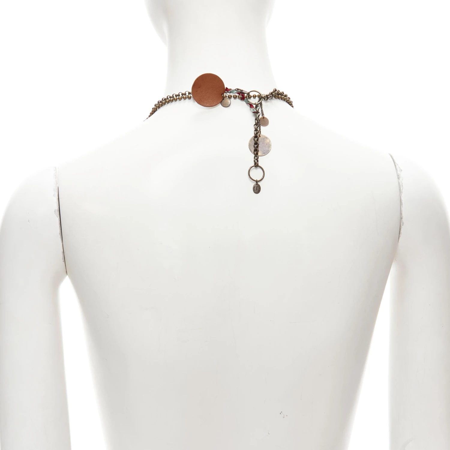 Unknown MEDICINE DOUCE PARIS Leopard Trim Copper-tone Necklace Fur Ring Set 8 Unknown MEDICINE DOUCE PARIS Leopard Trim Copper-tone Necklace Fur Ring Set – Image 6