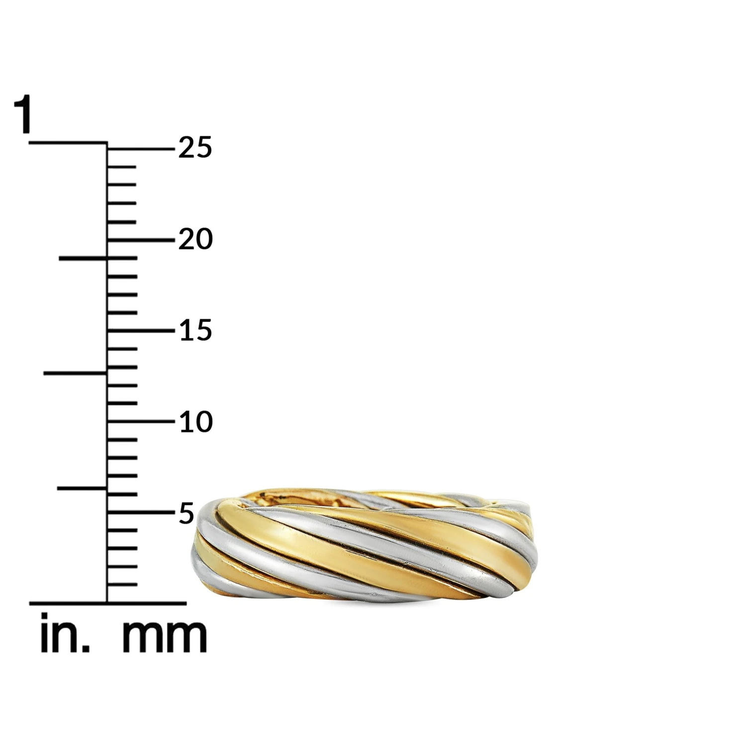 Van Cleef & Arpels Vintage 18 Karat White And Yellow Gold Band Ring 8 Van Cleef & Arpels Vintage 18 Karat White And Yellow Gold Band Ring – Image 6