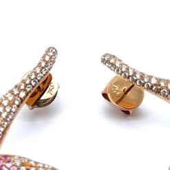 Unknown Pink Sapphire And Diamond Sea Stars Earrings In 18 Karat Rose Gold -Mode Bijouterie Magasin 6 master 9