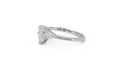 18k White Gold 3 Stone Pave Teardrop Ring With 1.31ct Natural Diamonds GIA Cert -Mode Bijouterie Magasin 6ccea69d cbe9 4b6e 94ef c67191443a5c master