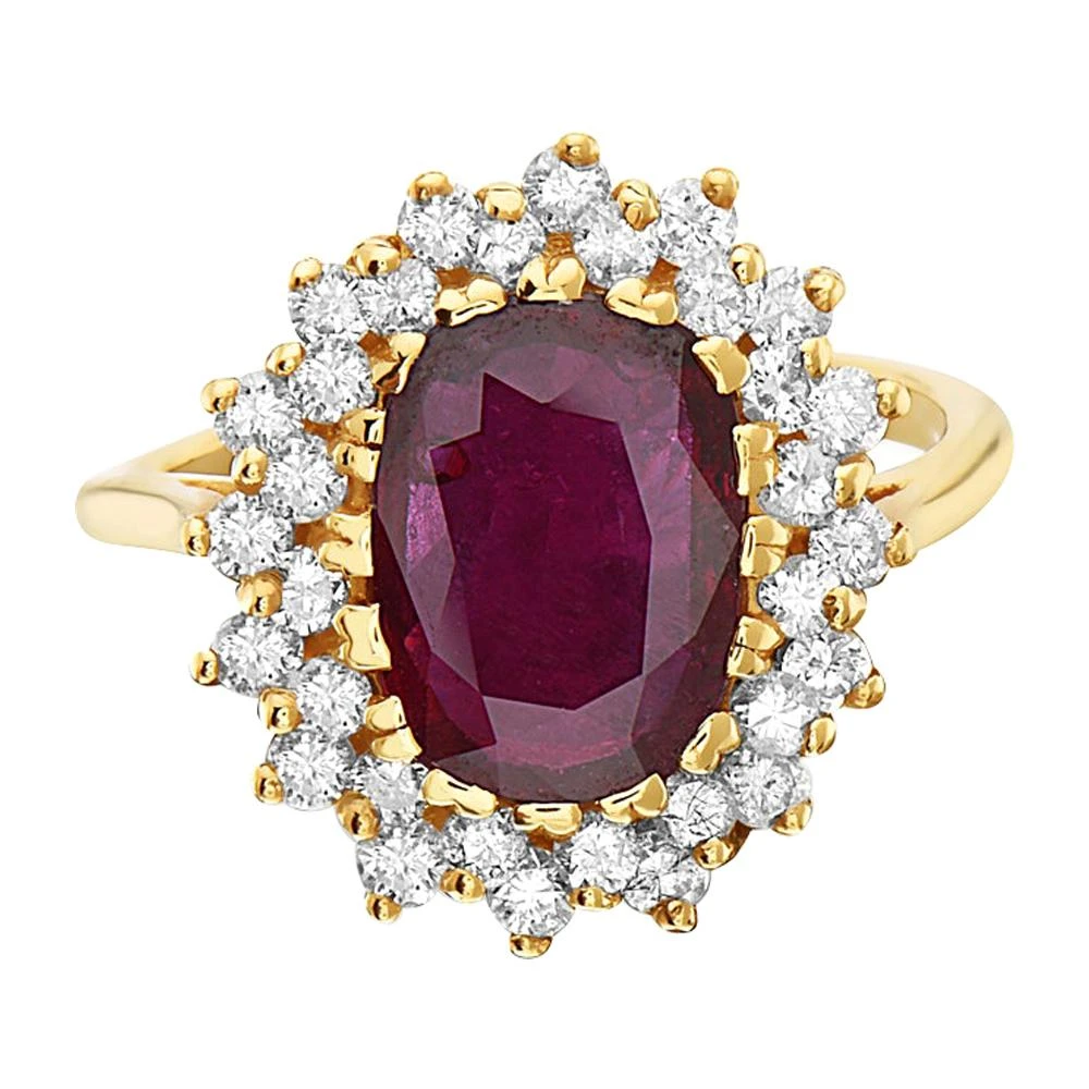 Unknown 14 Karat Yellow Gold Ruby And Diamond Ring 3 Unknown 14 Karat Yellow Gold Ruby And Diamond Ring