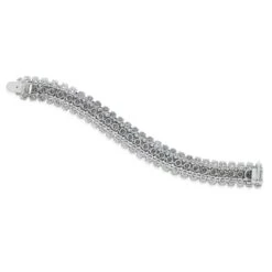 David Webb 52.00 Carat Round Diamond 5 Row Flexible Bracelet In Platinum 10 David Webb 52.00 Carat Round Diamond 5 Row Flexible Bracelet In Platinum -Mode Bijouterie Magasin 76434back master