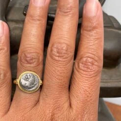 Ancient Greek 4th Century BC Lion Coin 18K Gold Ring 15 Ancient Greek 4th Century BC Lion Coin 18K Gold Ring -Mode Bijouterie Magasin 7A8DA036 2E34 4238 A224 7CE1D773B440 master