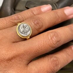 Ancient Greek 4th Century BC Lion Coin 18K Gold Ring 17 Ancient Greek 4th Century BC Lion Coin 18K Gold Ring -Mode Bijouterie Magasin 7BF68E7E 391E 45AA B4CD 47FDB8F202D4 master