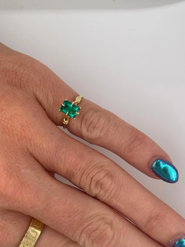 2ct Emerald Cut Engagement Ring In 18ct Yellow Gold 14 2ct Emerald Cut Engagement Ring In 18ct Yellow Gold – Image 12