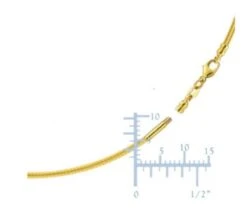 Italian 14 Karat Yellow Gold Round Omega Choker Necklace, Detachable Clasp -Mode Bijouterie Magasin 8218 3 master