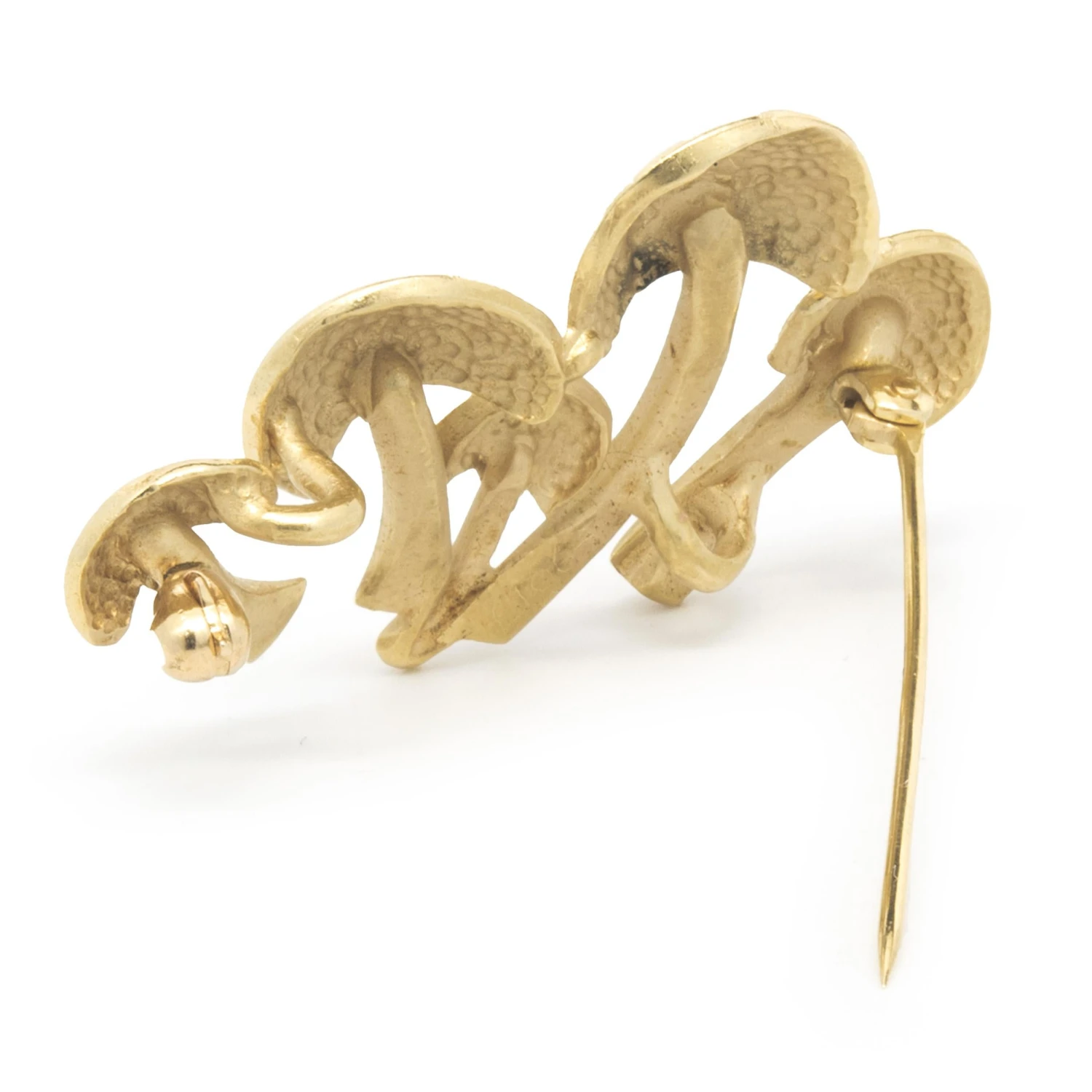 Unknown 14 Karat Yellow Gold Mushroom Cluster Pin 4 Unknown 14 Karat Yellow Gold Mushroom Cluster Pin – Image 2
