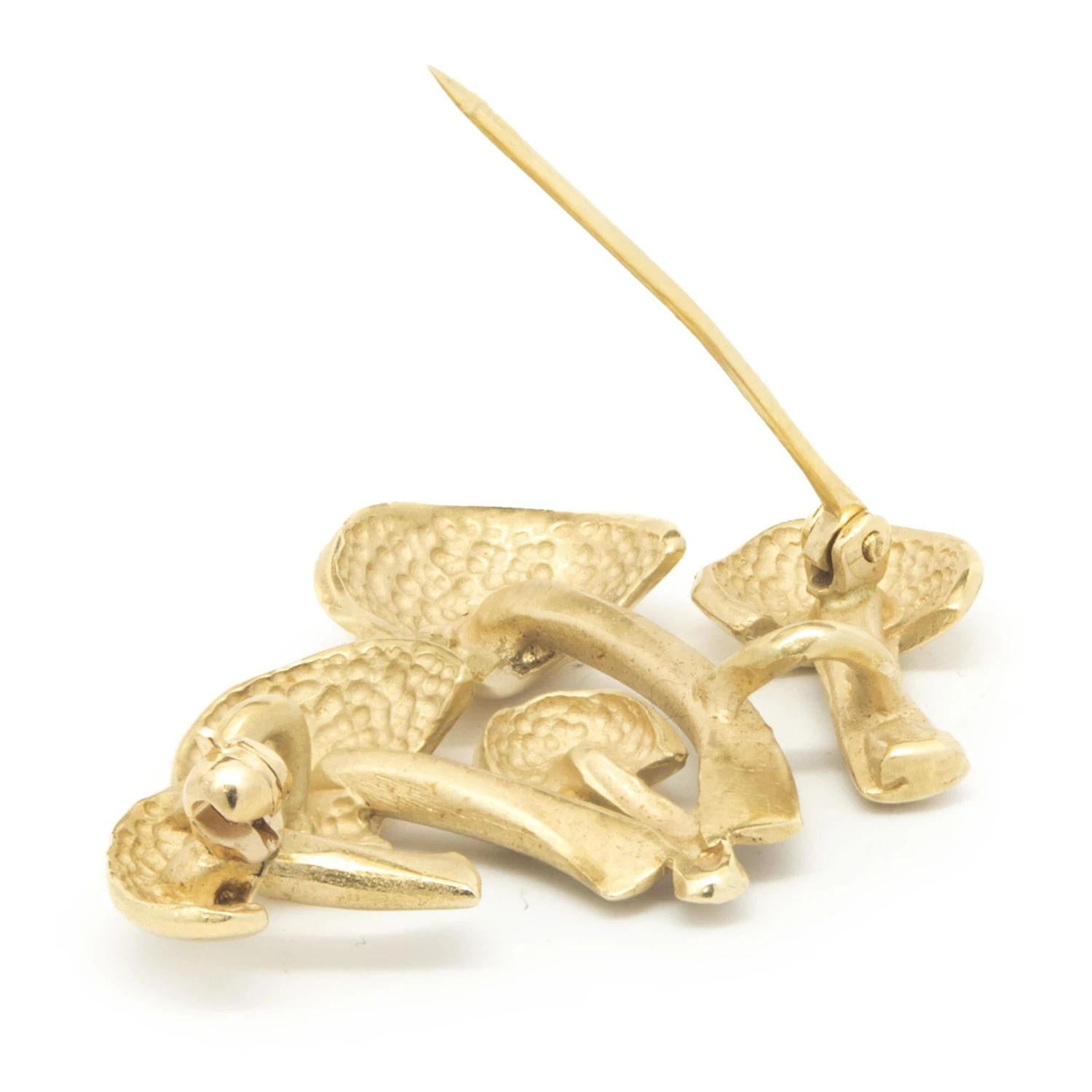 Unknown 14 Karat Yellow Gold Mushroom Cluster Pin 5 Unknown 14 Karat Yellow Gold Mushroom Cluster Pin – Image 3