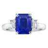 4.01 Carat Emerald Cut Blue Sapphire And Diamond Ring -Mode Bijouterie Magasin 8799622 master