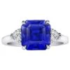 5.65 Carat Square Emerald Blue Sapphire And Diamond Ring -Mode Bijouterie Magasin 8799932 master