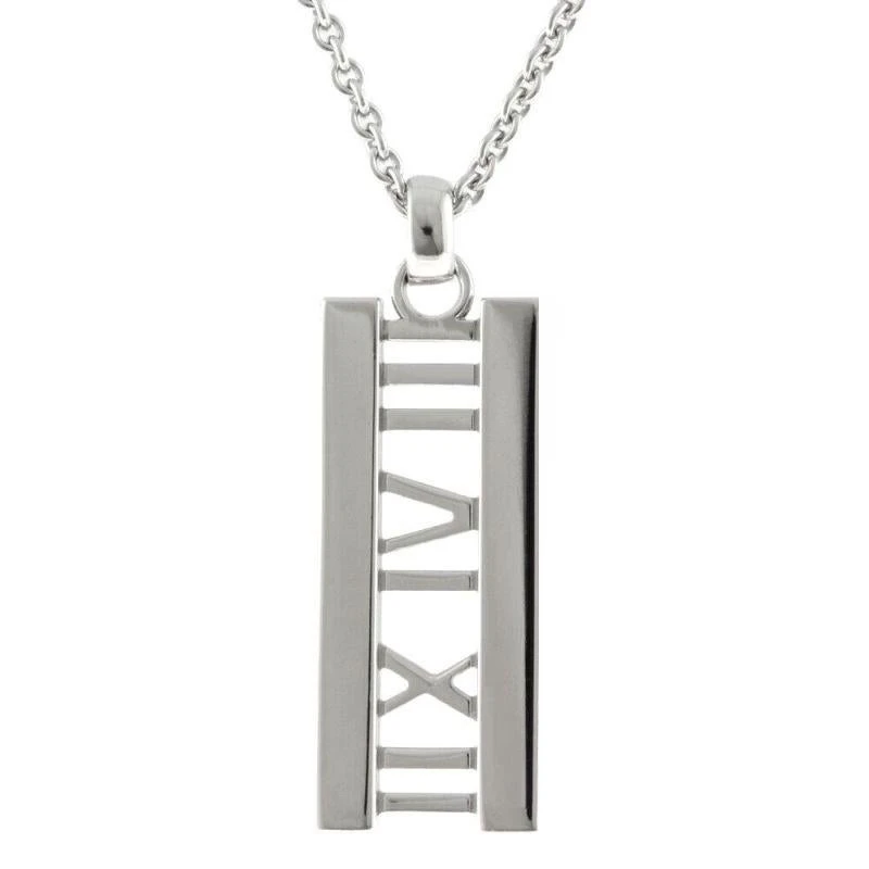 Tiffany & Co. Atlas 18k White Gold Diamond Open Bar Pendant Necklace 11 Tiffany & Co. Atlas 18k White Gold Diamond Open Bar Pendant Necklace – Image 9