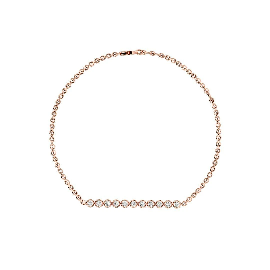 Unknown Minimal Diamond Line Bracelet In 18 Karat Gold 5 Unknown Minimal Diamond Line Bracelet In 18 Karat Gold – Image 3