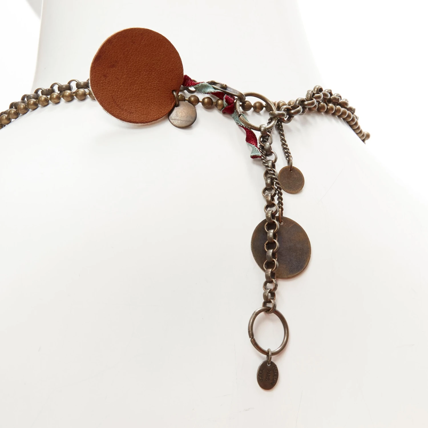 Unknown MEDICINE DOUCE PARIS Leopard Trim Copper-tone Necklace Fur Ring Set 10 Unknown MEDICINE DOUCE PARIS Leopard Trim Copper-tone Necklace Fur Ring Set – Image 8