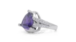 18k White Gold Split Shank Ring W/ 4.08ct Amethyst And Natural Diamonds IGI Cert 15 18k White Gold Split Shank Ring W/ 4.08ct Amethyst And Natural Diamonds IGI Cert -Mode Bijouterie Magasin 8ca0757d 62df 40db 8d06 fcd1a8aece6d master
