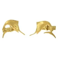 Unknown Flying Swordfish Yellow Gold Cufflinks