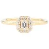 Unknown Emerald Cut Diamond 14 Karat Yellow Gold Engagement Ring
