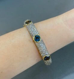 Bochic “Capri” London Topaz & White Zircon Bangle Set In 22k Gold & Silver -Mode Bijouterie Magasin 996002B7 15F5 4D68 ADF7 3544137D546D master