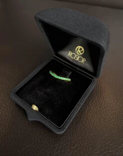 Rosior Emerald "Half Eternity" Shaped Band Ring Set In Yellow Gold 13 Rosior Emerald "Half Eternity" Shaped Band Ring Set In Yellow Gold -Mode Bijouterie Magasin A159 1 master