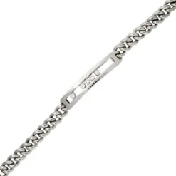 Unknown 0.55 Carat Floating Diamond Bar Men's Curb Link Chain Bracelet 14 Karat In Stock 12 Unknown 0.55 Carat Floating Diamond Bar Men's Curb Link Chain Bracelet 14 Karat In Stock -Mode Bijouterie Magasin A30315728 2 master