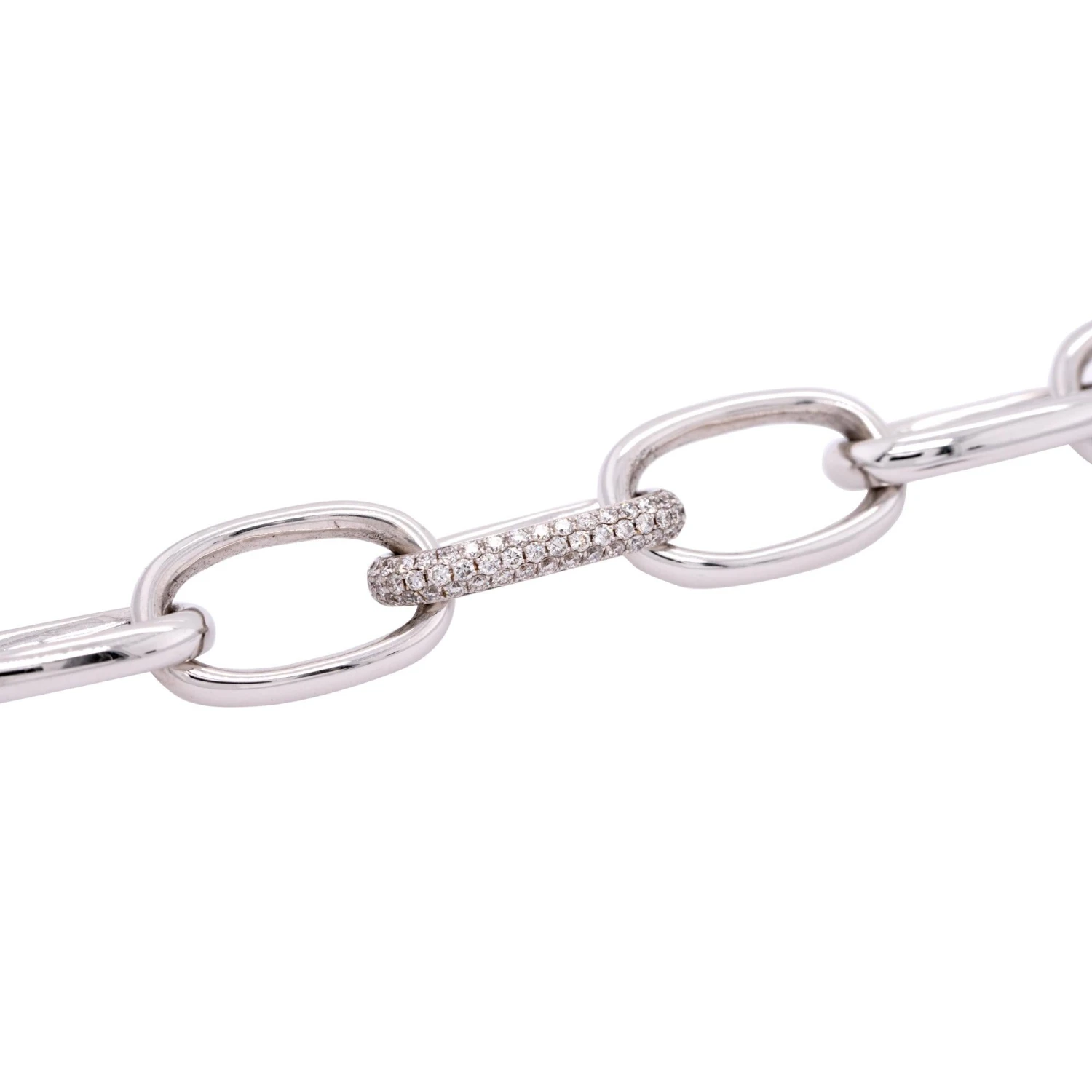 Unknown 0.72 Carat Round Cut Pave Diamond Link Bracelet 6 Unknown 0.72 Carat Round Cut Pave Diamond Link Bracelet – Image 4