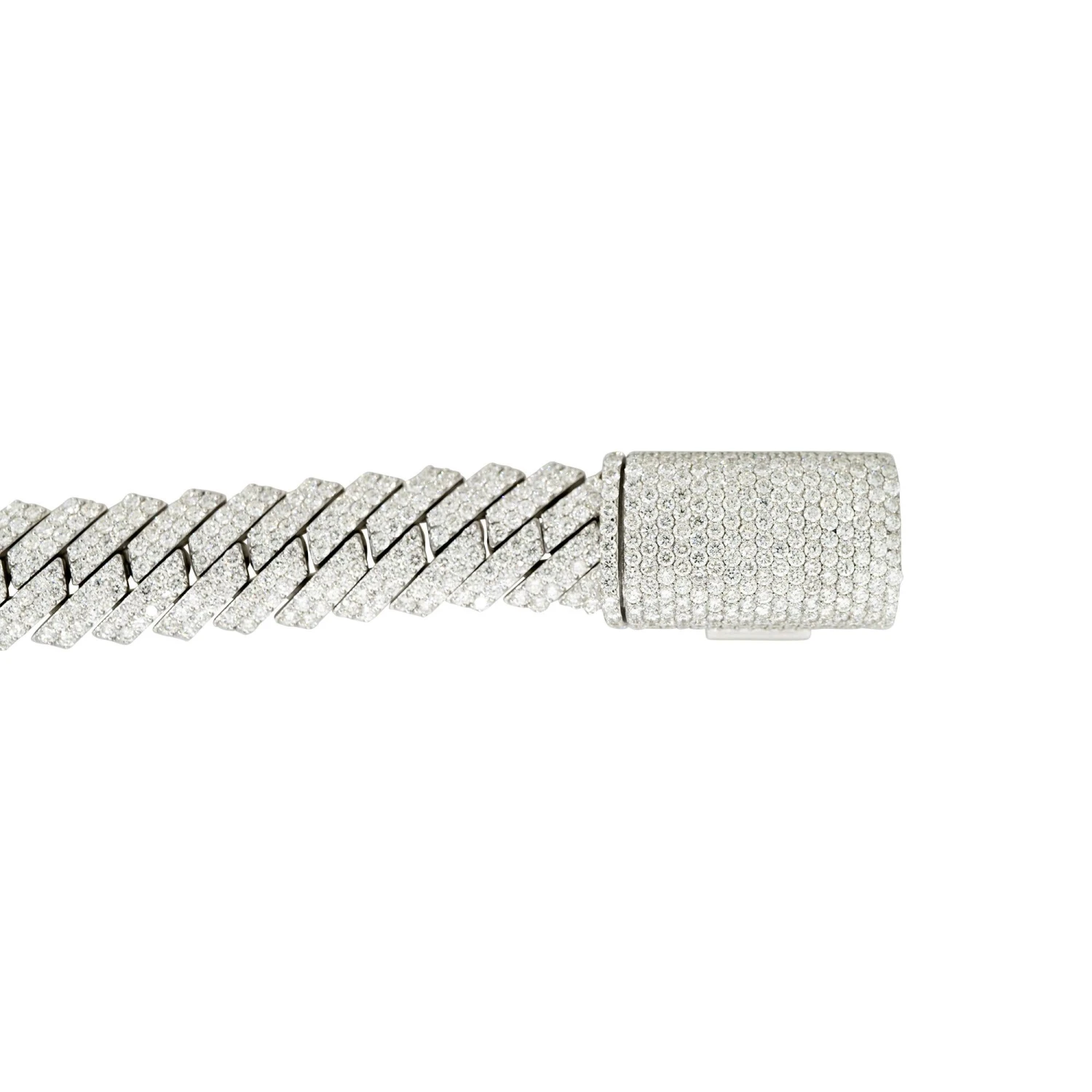 Unknown 18.18 Carat Pave Diamond Cuban Link Men's Bracelet 10 Karat 6 Unknown 18.18 Carat Pave Diamond Cuban Link Men's Bracelet 10 Karat – Image 4