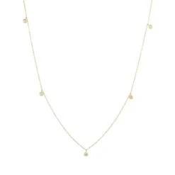 Unknown 0.23 Carat Round Brilliant Cut Diamond Station Necklace 14 Karat In Stock 10 Unknown 0.23 Carat Round Brilliant Cut Diamond Station Necklace 14 Karat In Stock -Mode Bijouterie Magasin A30316196 2 master