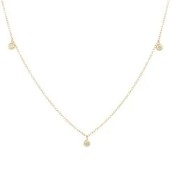 Unknown 0.23 Carat Round Brilliant Cut Diamond Station Necklace 14 Karat In Stock 9 Unknown 0.23 Carat Round Brilliant Cut Diamond Station Necklace 14 Karat In Stock -Mode Bijouterie Magasin A30316196 3 master