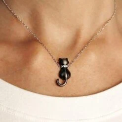 Alex Jona Sterling Silver Cat Pendant Necklace 17 Alex Jona Sterling Silver Cat Pendant Necklace -Mode Bijouterie Magasin ABCD 9 master