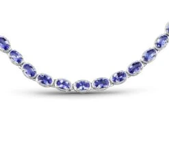 Unknown Natural Tanzanite Eternity Necklace 10 Carats Total 11 Unknown Natural Tanzanite Eternity Necklace 10 Carats Total -Mode Bijouterie Magasin ABVO3 master 4