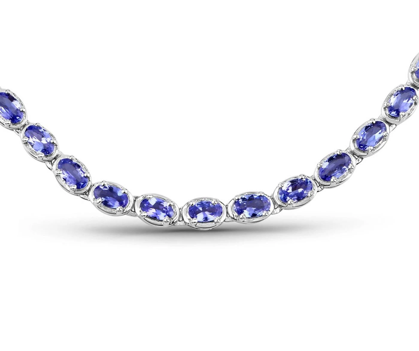 Unknown Natural Tanzanite Eternity Necklace 10 Carats Total 6 Unknown Natural Tanzanite Eternity Necklace 10 Carats Total – Image 4