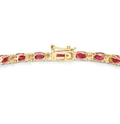 Unknown Natural 7 Carats Ruby And Diamond Tennis Bracelet 14k Yellow Gold -Mode Bijouterie Magasin ABVO4 master 8