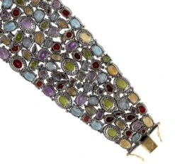 Unknown Massive Multicolor Natural Gemstone And Diamond Bracelet 68 Carats Total -Mode Bijouterie Magasin ABVO5 master 5