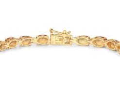 Unknown Natural Orange Sapphire And Diamond Tennis Bracelet 13.50 Carats 14k Yellow Gold -Mode Bijouterie Magasin ABVO5 master 9