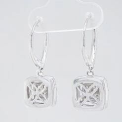 Unknown Diamond Dangle Earrings 1.02 Carats 14k White Gold 17 Unknown Diamond Dangle Earrings 1.02 Carats 14k White Gold -Mode Bijouterie Magasin ABVO8 master