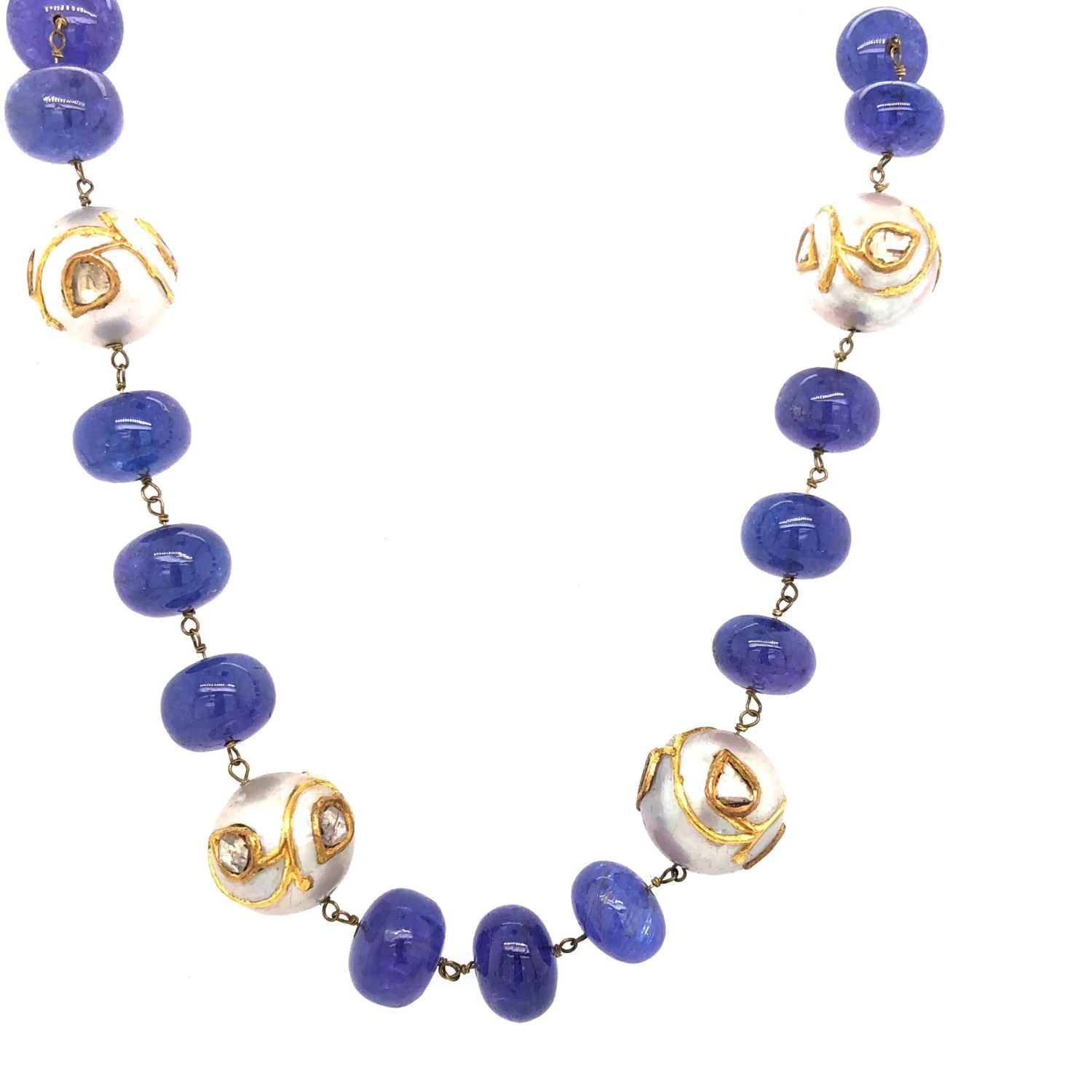 Gorgeous Tanzanite Pearl Necklace 6 Gorgeous Tanzanite Pearl Necklace – Image 4